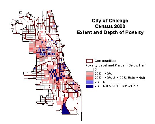 Chicago Poverty in 2000 Map